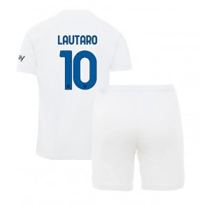 Inter Milan Lautaro Martinez #10 Gostujuci Dres za Dječji 2023-24 Kratak Rukavima (+ kratke hlače)